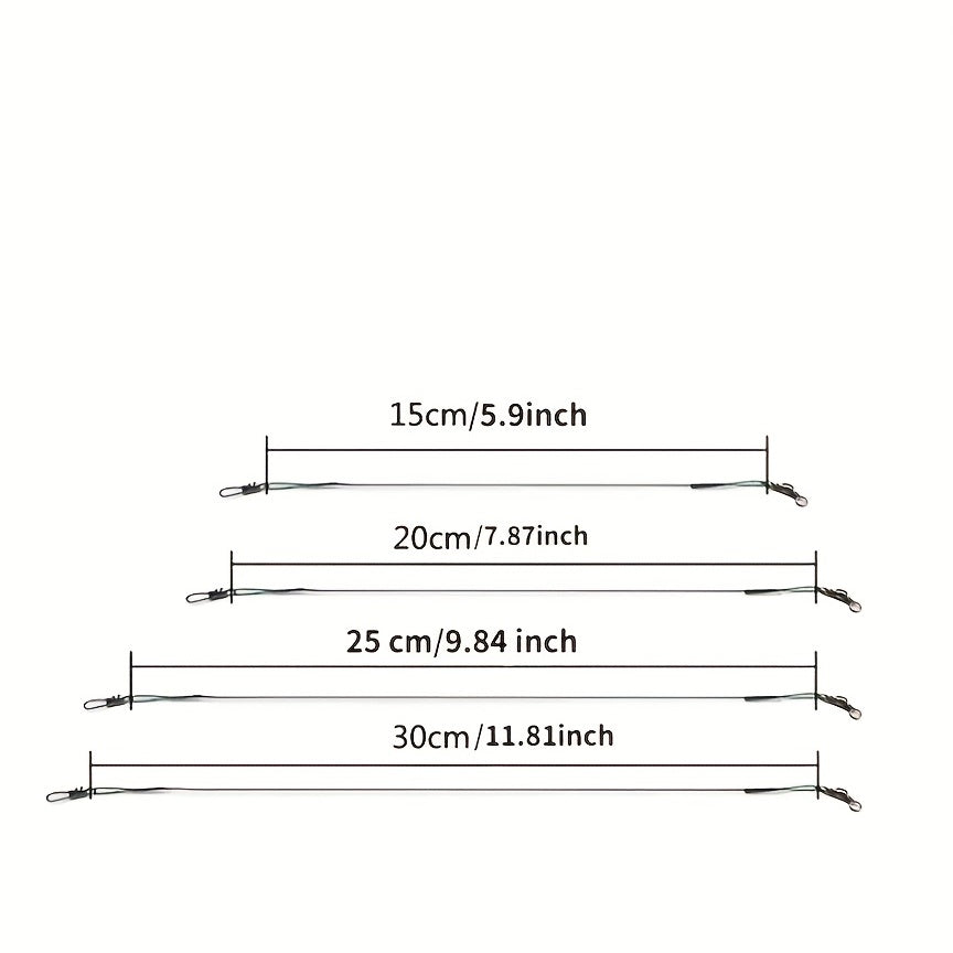 Durable Anti-Bite Steel Fishing Line with Swivel, 50-100pcs