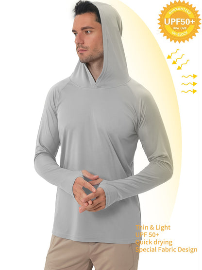Lightweight UPF50+ Sun Protection Hoodie for Outdoor Activities