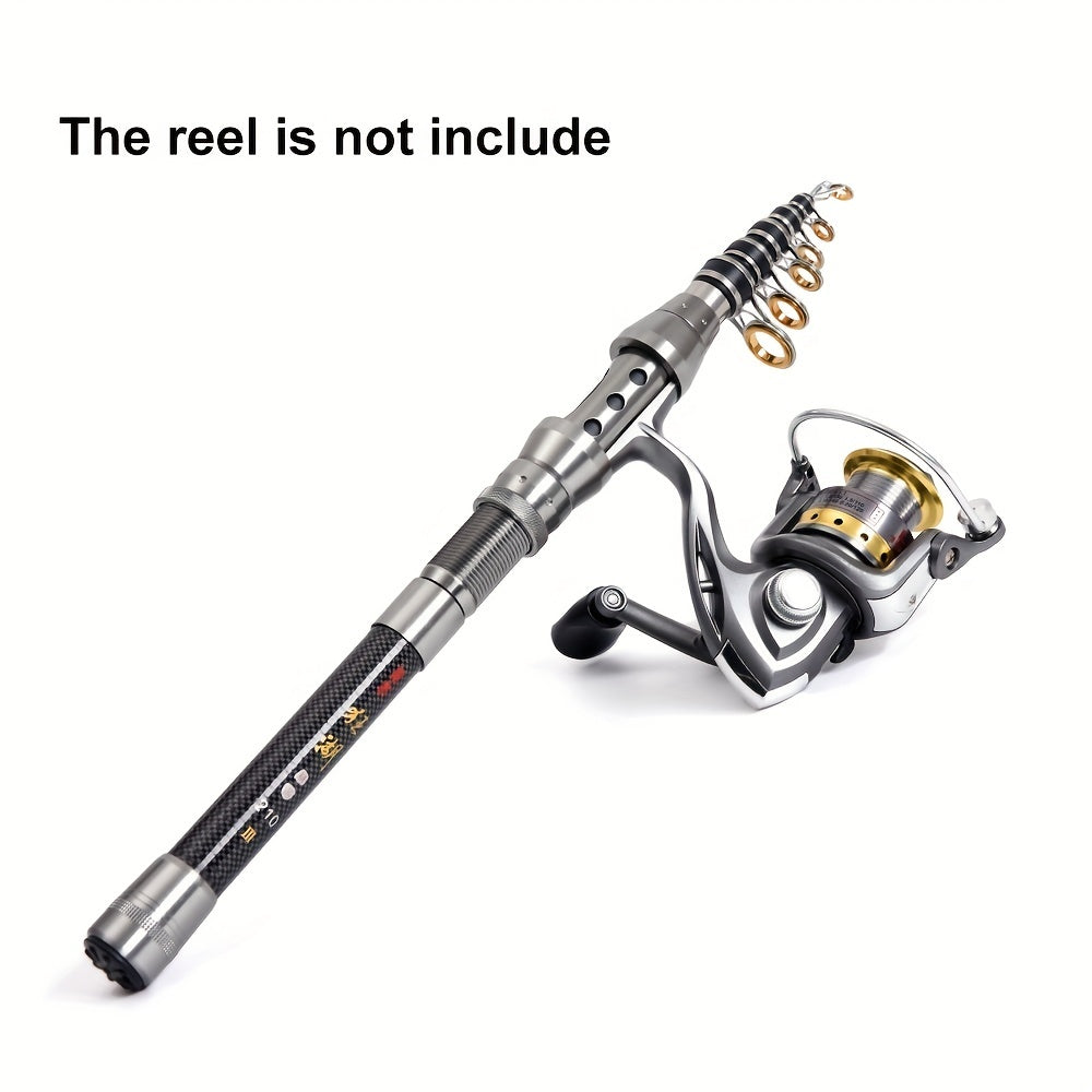 Compact Carbon Fiber Fishing Rod, Adjustable 1.5m to 2.4m