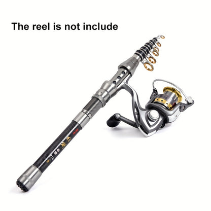 Compact Carbon Fiber Fishing Rod, Adjustable 1.5m to 2.4m