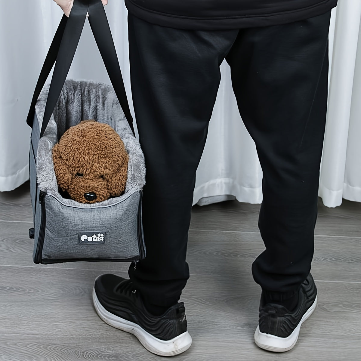 Cozy Pet Car Seat with Secure Buckle for Small Dogs & Cats