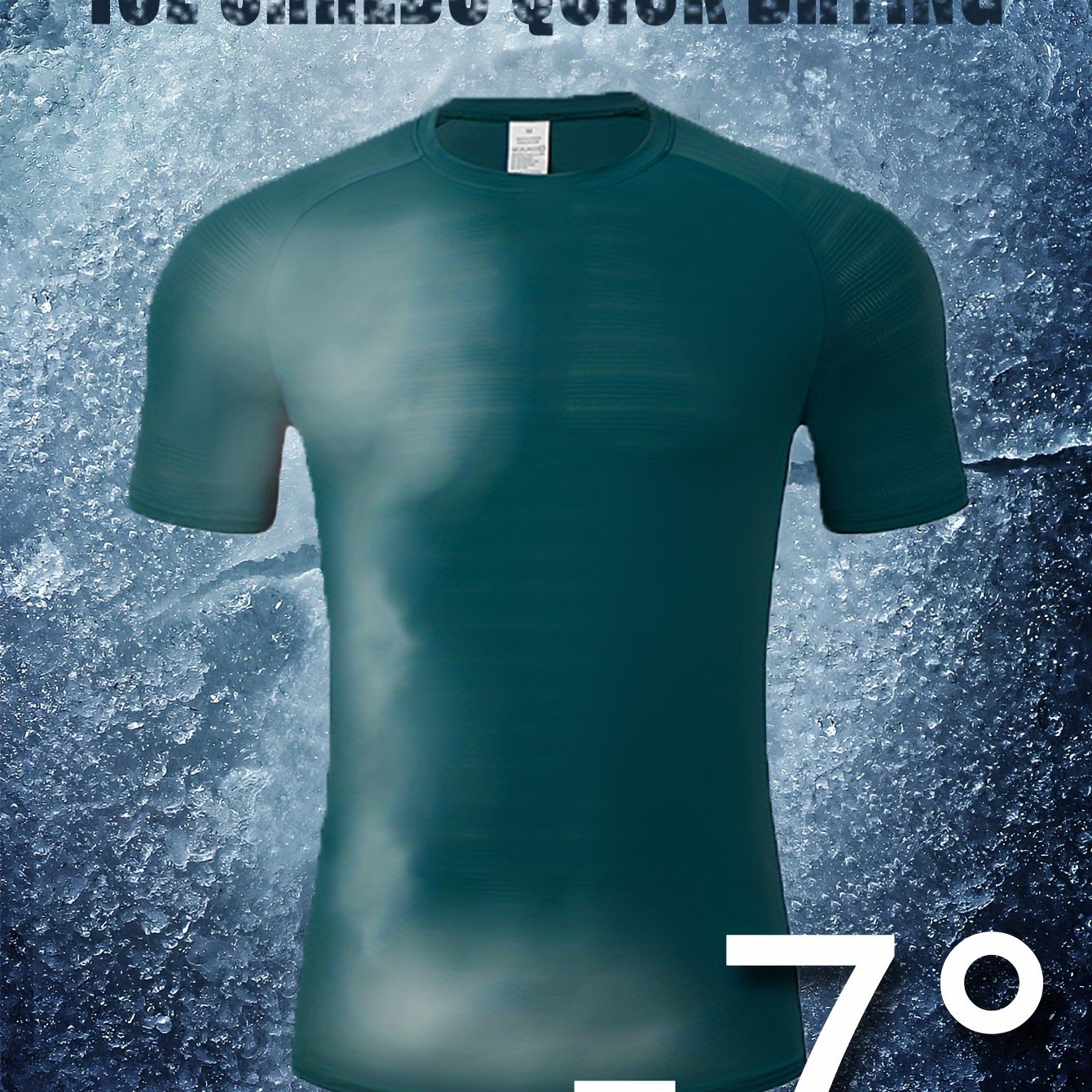 High Stretch Casual Men's Crew Neck Tee for Summer Wear