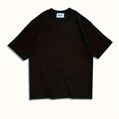 Men's Casual Cotton Blend Crew Neck T-Shirt for Outdoors