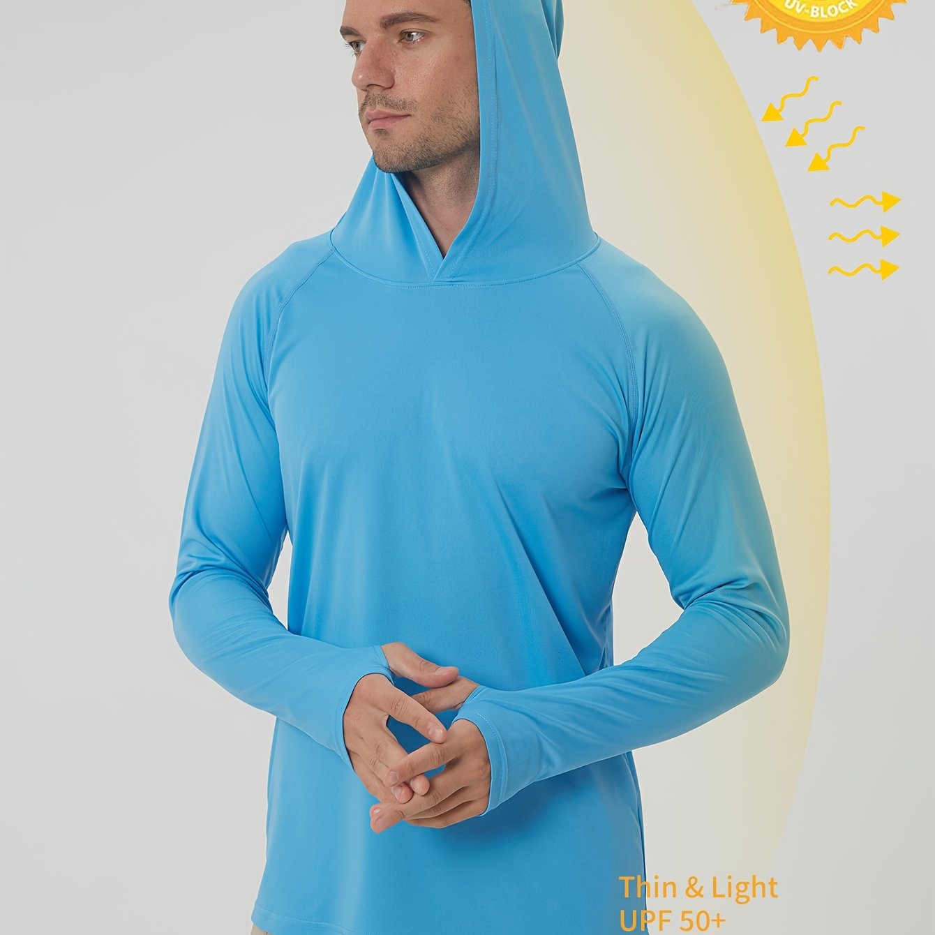 Lightweight UPF50+ Sun Protection Hoodie for Outdoor Activities