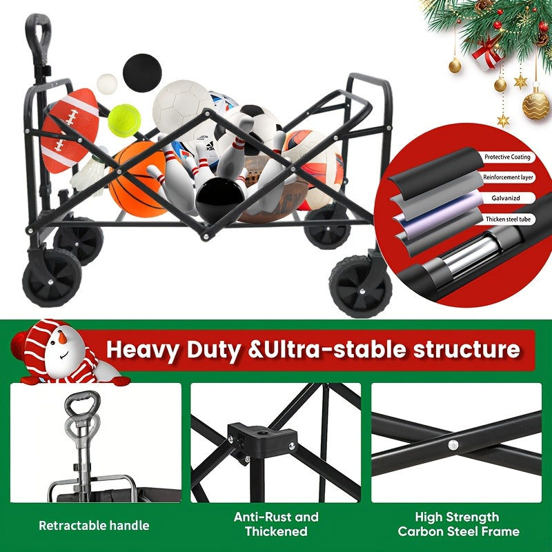 Heavy-Duty Collapsible Wagon for All-Terrain Transport