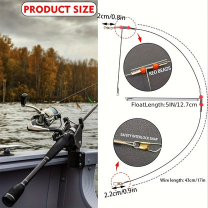 High-Strength Fishing Leaders with Spring Snap - 6/12pcs Set