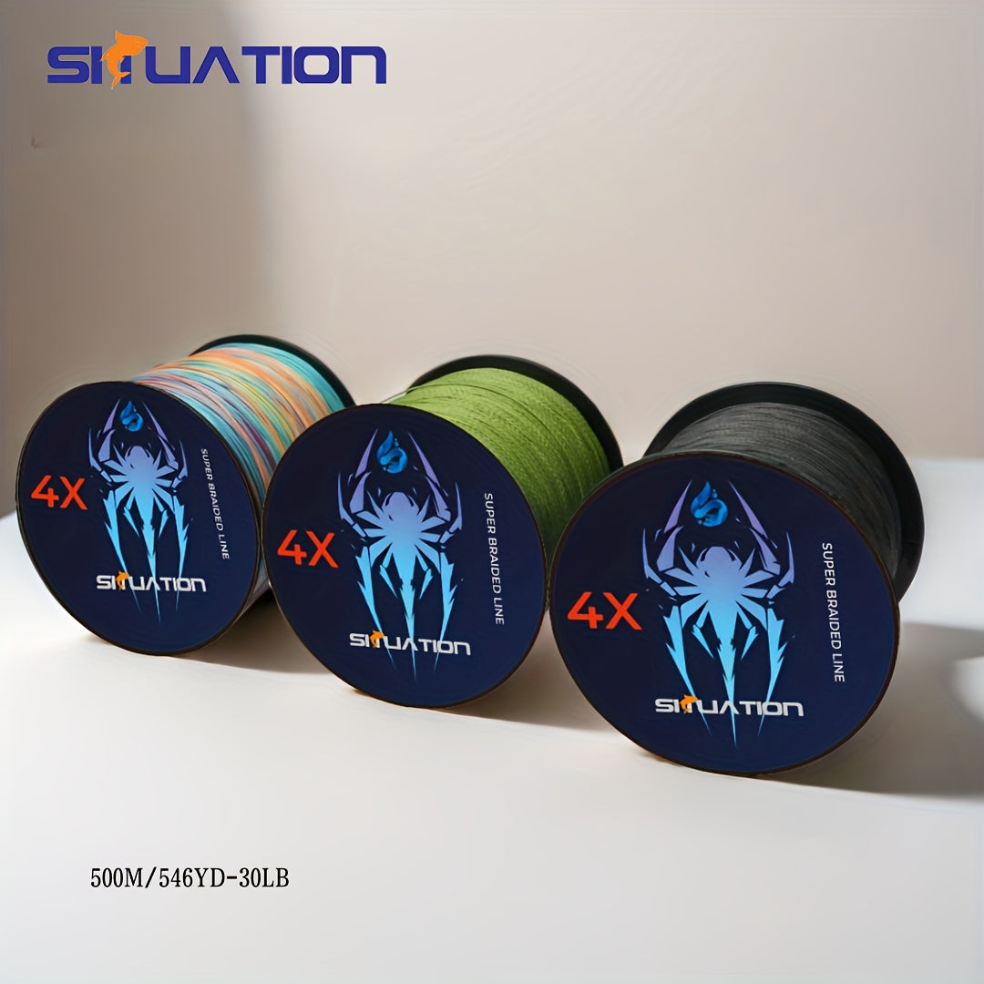 3-Pack Premium Braided Fishing Line PE Monofilament Fishing Line, 15-75LB - 500M/546YDS