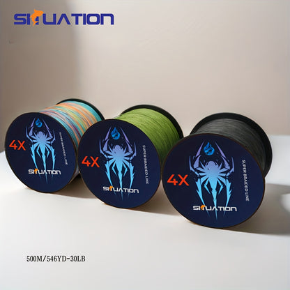 3-Pack Premium Braided Fishing Line PE Monofilament Fishing Line, 15-75LB - 500M/546YDS