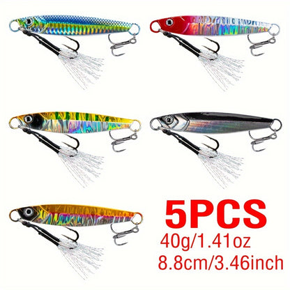 Mixed Color Fishing Jigs with 3D Eyes for Saltwater Fishing