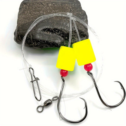 20pcs Fishing Float Rigs with Sharp Hooks for Saltwater Use