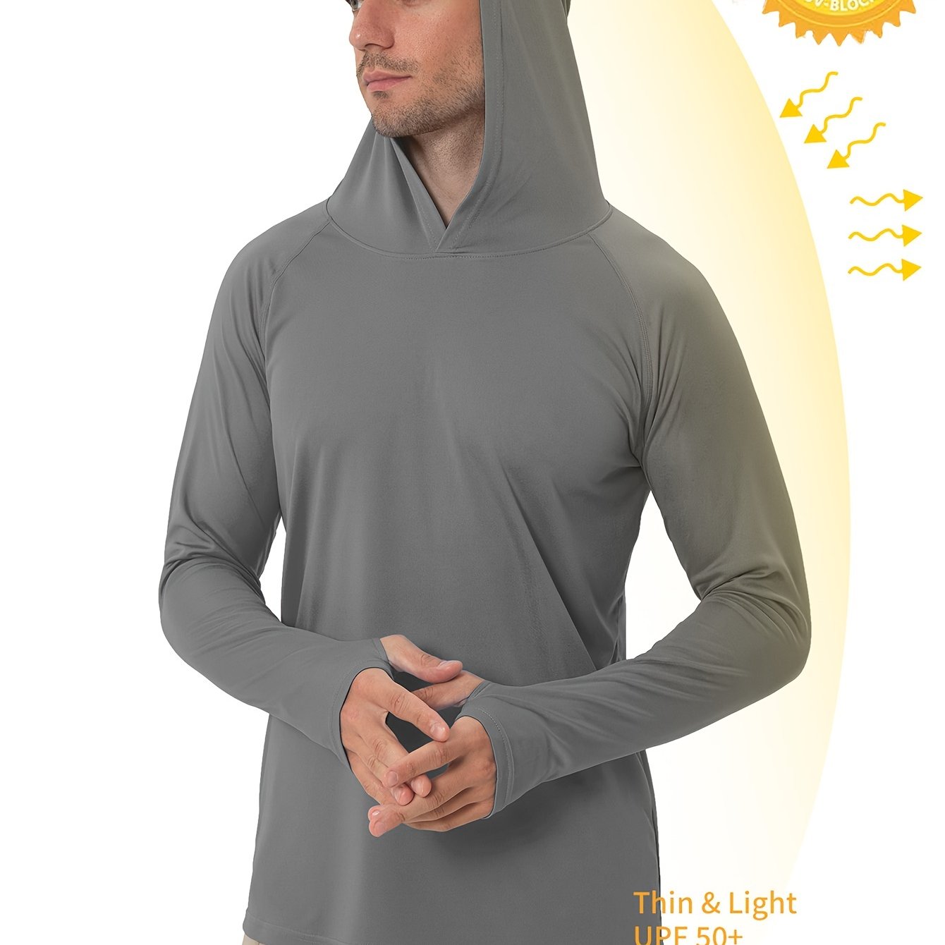 Lightweight UPF50+ Sun Protection Hoodie for Outdoor Activities