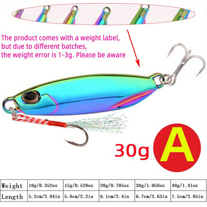Colorful Electroplated Spoon Jigs for Freshwater Fishing