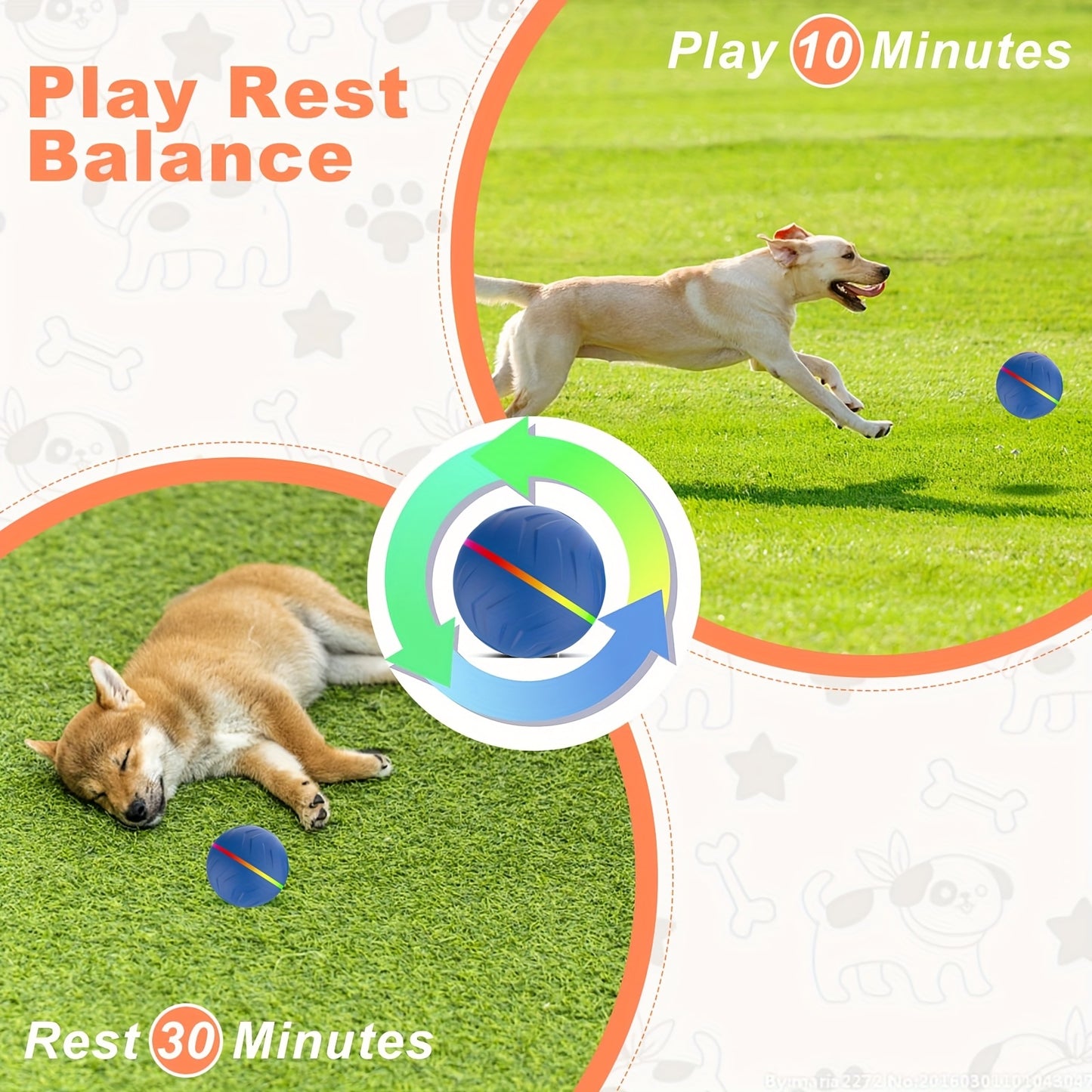 Rechargeable Interactive Pet Ball for Active Dogs and Cats