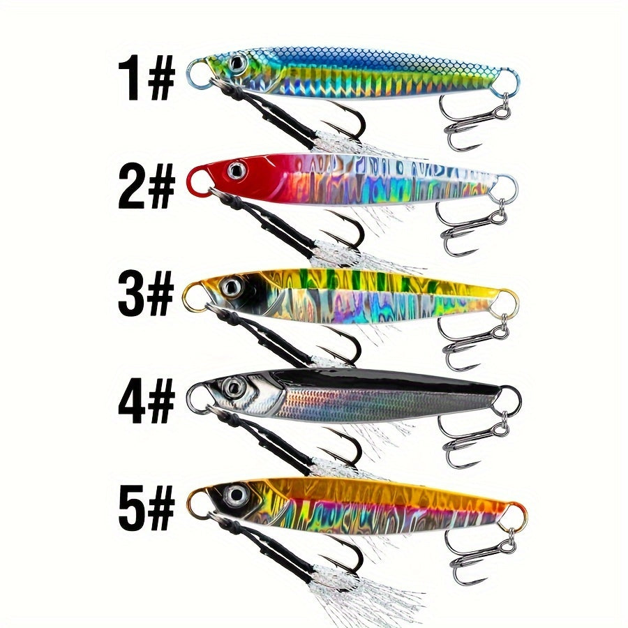 Mixed Color Fishing Jigs with 3D Eyes for Saltwater Fishing