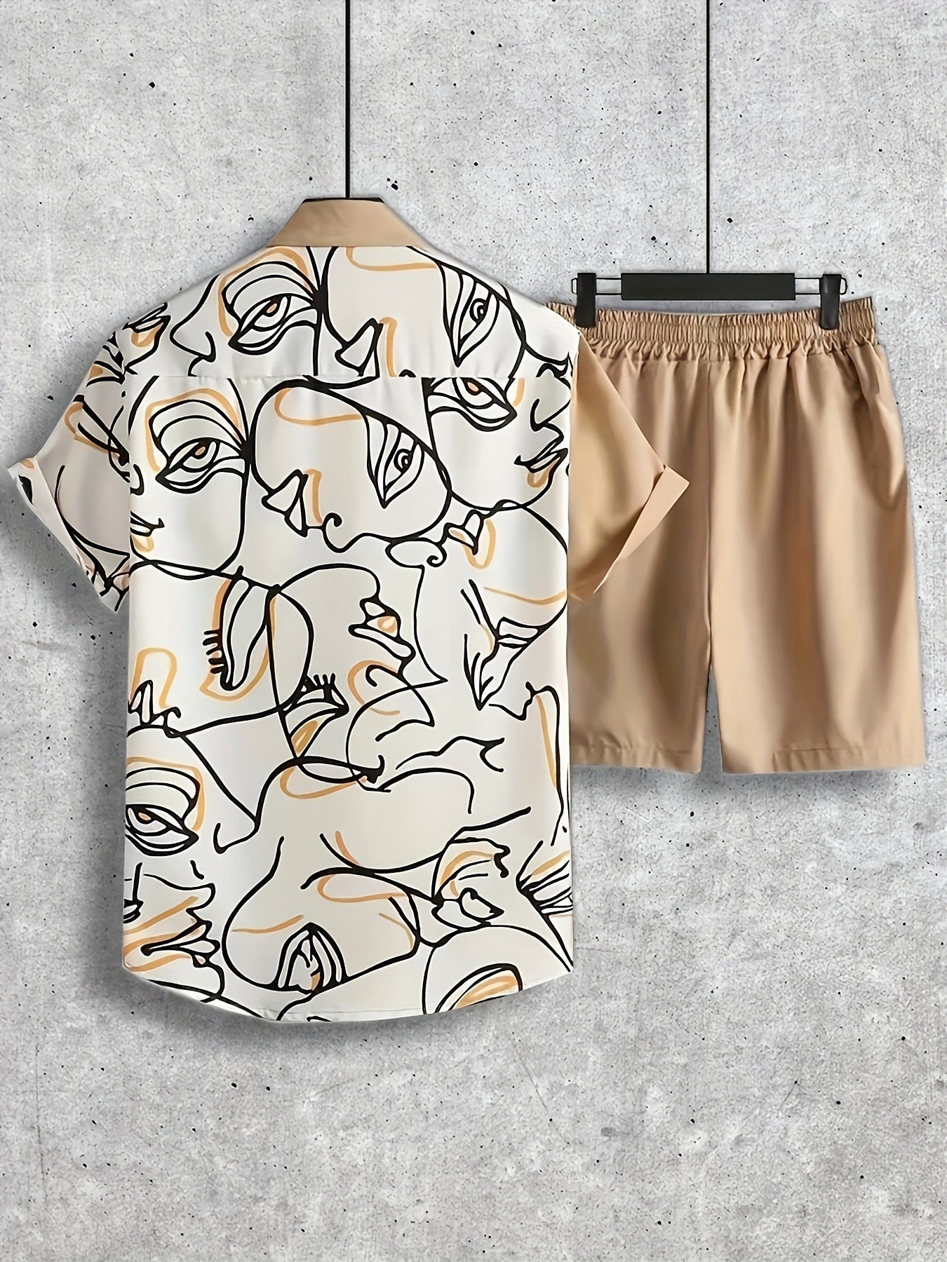 Casual Summer Outfit Set: Hawaiian Shirt and Shorts Combo