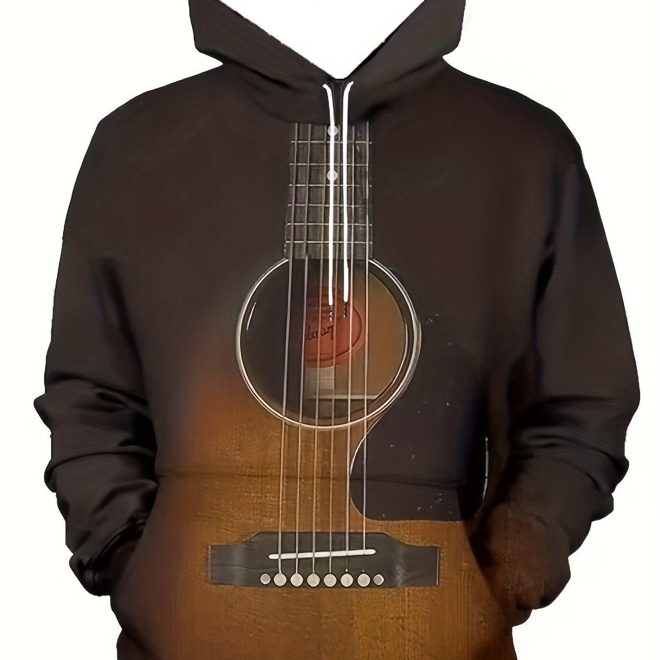Vibrant Plus Size Guitar Hoodie – Cozy 3D Graphic Sweatshirt