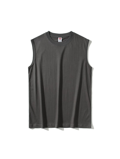 Men's Cotton Crew Neck Tank Top for Summer Wear