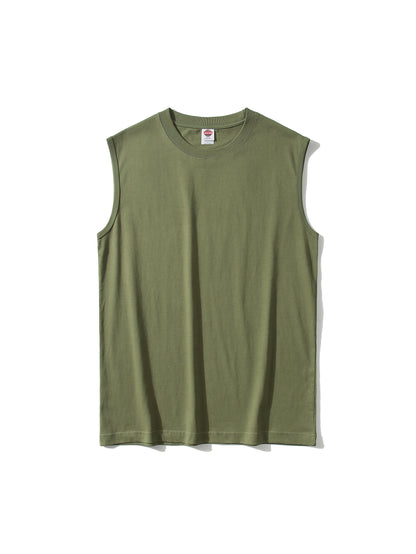 Men's Cotton Crew Neck Tank Top for Summer Wear