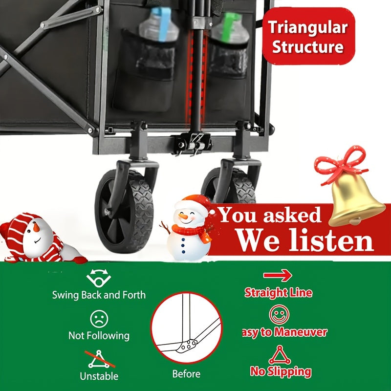 Heavy-Duty Collapsible Wagon for All-Terrain Transport