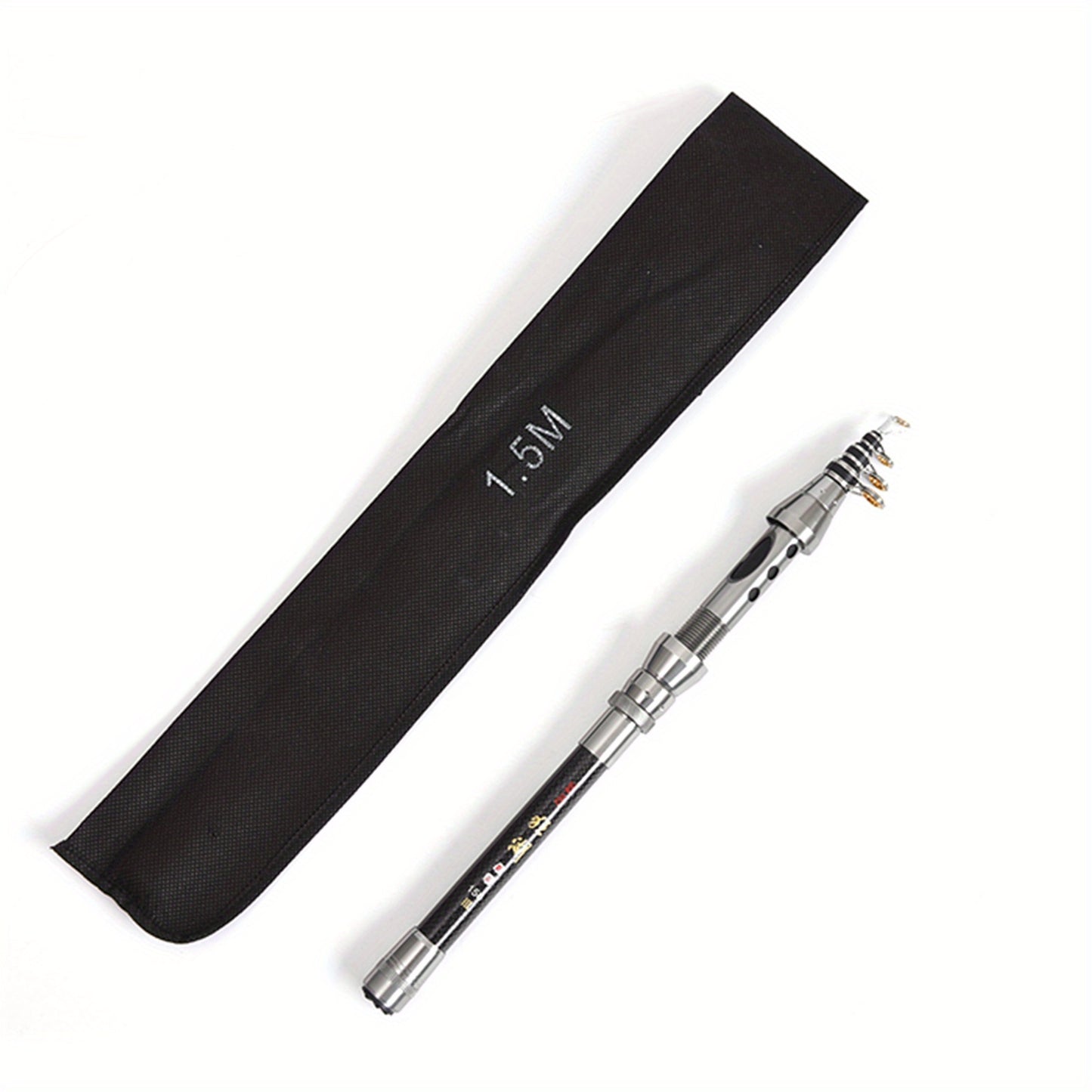 Compact Carbon Fiber Fishing Rod, Adjustable 1.5m to 2.4m