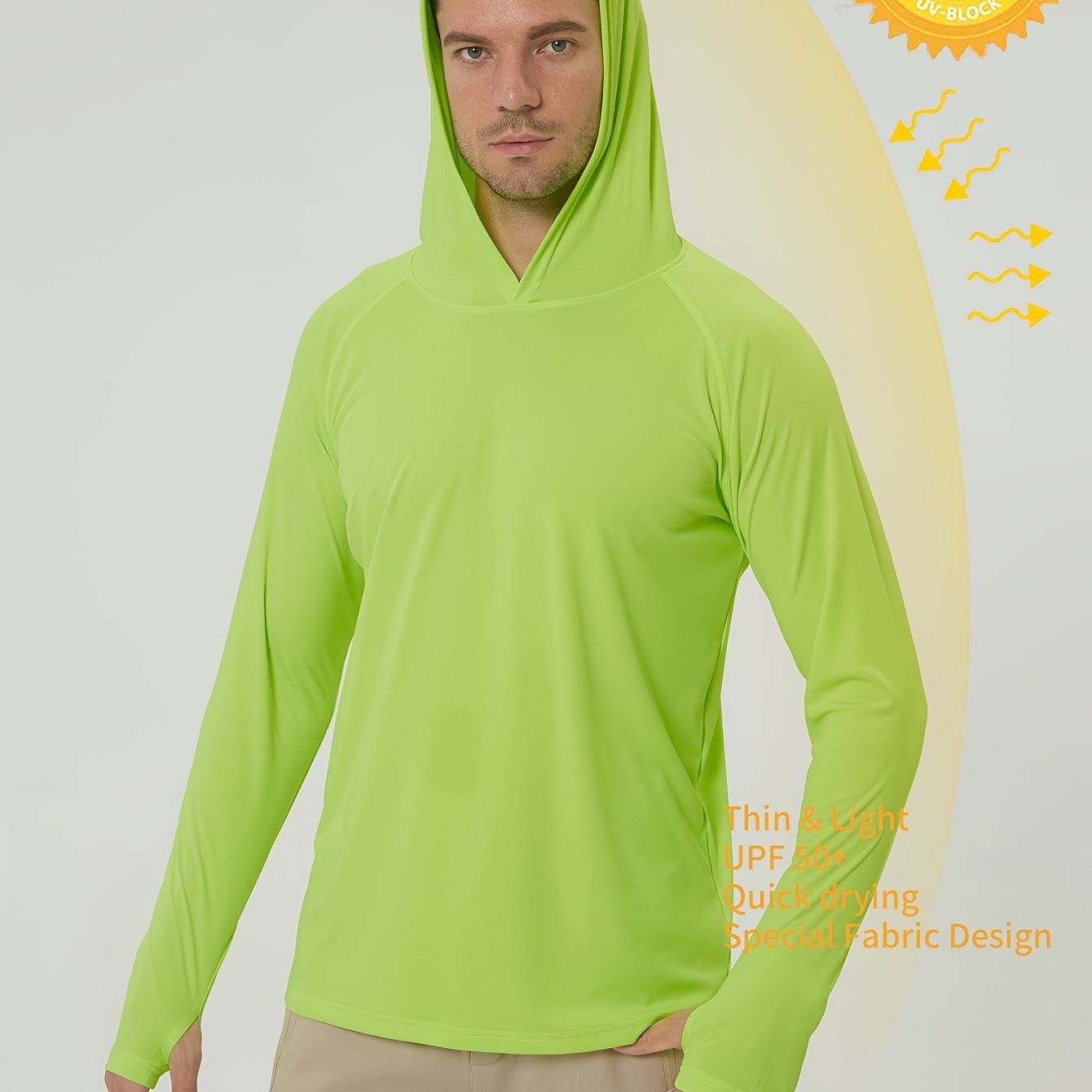 Lightweight UPF50+ Sun Protection Hoodie for Outdoor Activities