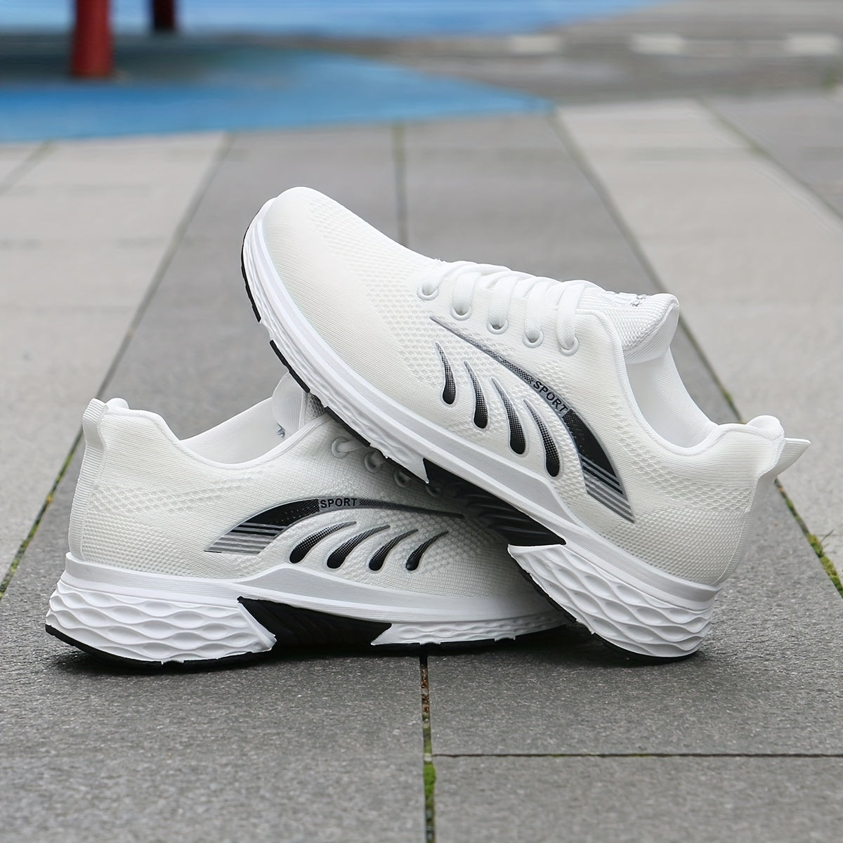 Breathable Low Top Striped Sneakers for Active Lifestyles