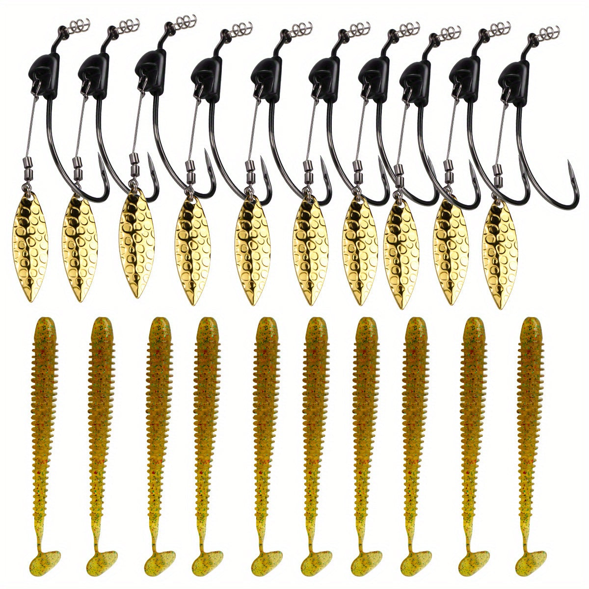 Sougayilang 10 Pack Spoon Baits - Fishing Spoon Jig Baits