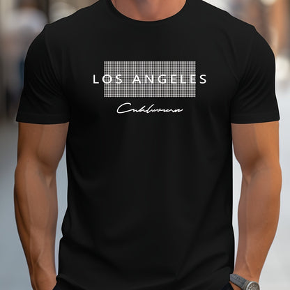 HookUpCo. Los Angeles Graphic Print Casual Short Sleeve Tee