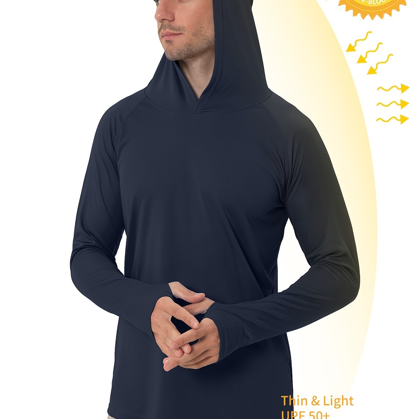 Lightweight UPF50+ Sun Protection Hoodie for Outdoor Activities