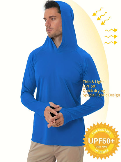 Lightweight UPF50+ Sun Protection Hoodie for Outdoor Activities
