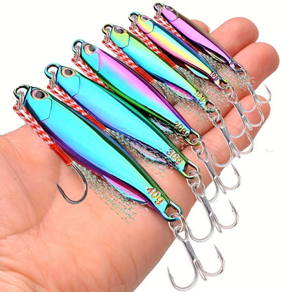 Colorful Electroplated Spoon Jigs for Freshwater Fishing
