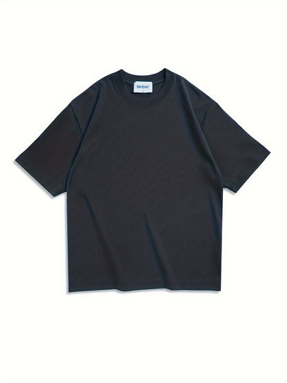 Men's Casual Cotton Blend Crew Neck T-Shirt for Outdoors