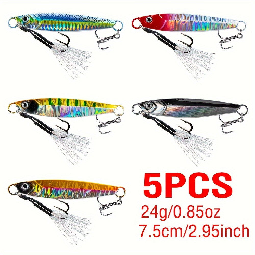Mixed Color Fishing Jigs with 3D Eyes for Saltwater Fishing