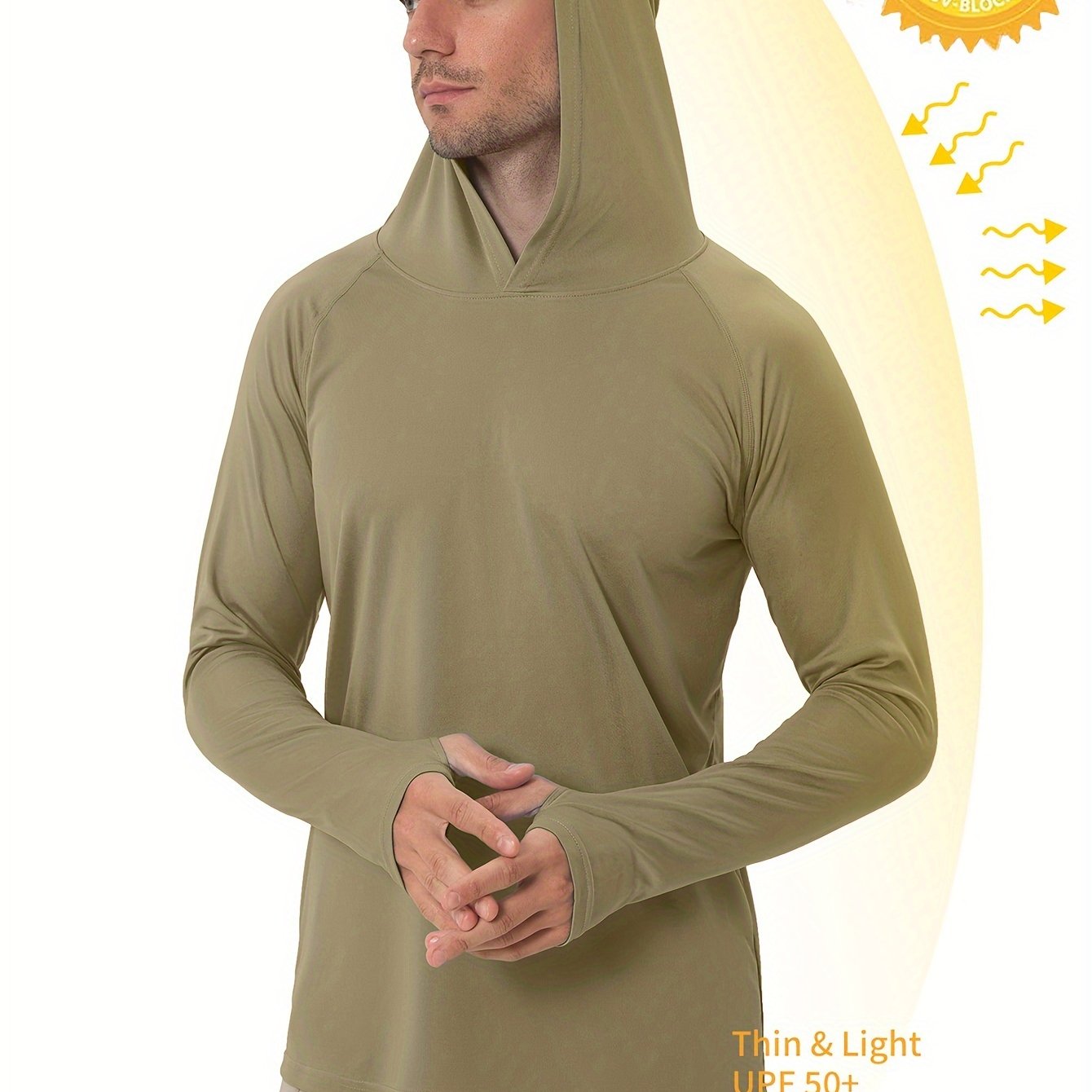 Lightweight UPF50+ Sun Protection Hoodie for Outdoor Activities