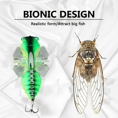 Bionic Cicada Fishing Lure with Treble Hook for All Waters