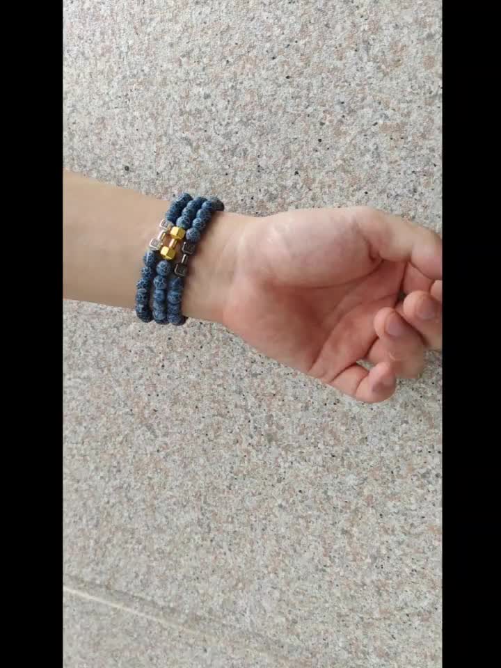 Black Weathered Adjustable Beads Bracelet - Buy 2 Get 1 Free