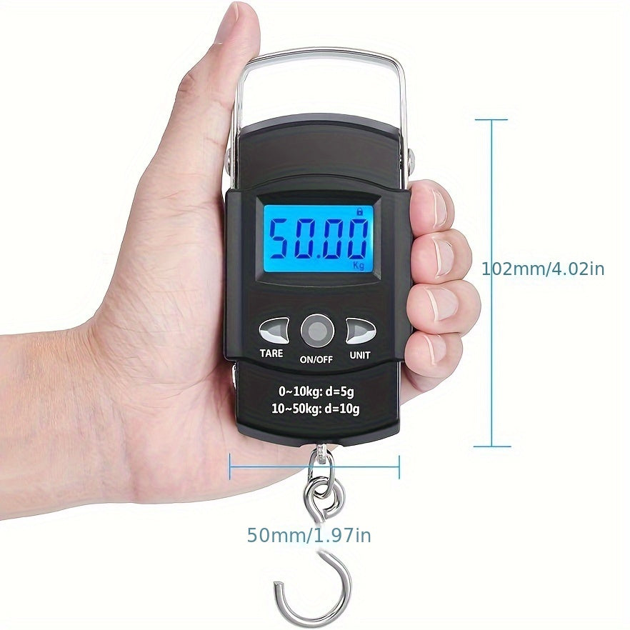 Compact Electronic Hand Scale with Ruler for Travel Use