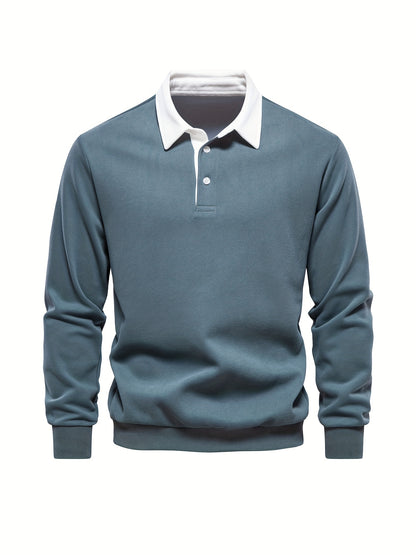 HookUpCo. Color Block Long Sleeve Pullover for Men