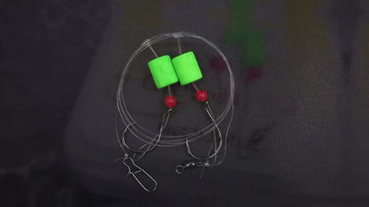 20pcs Fishing Float Rigs with Sharp Hooks for Saltwater Use