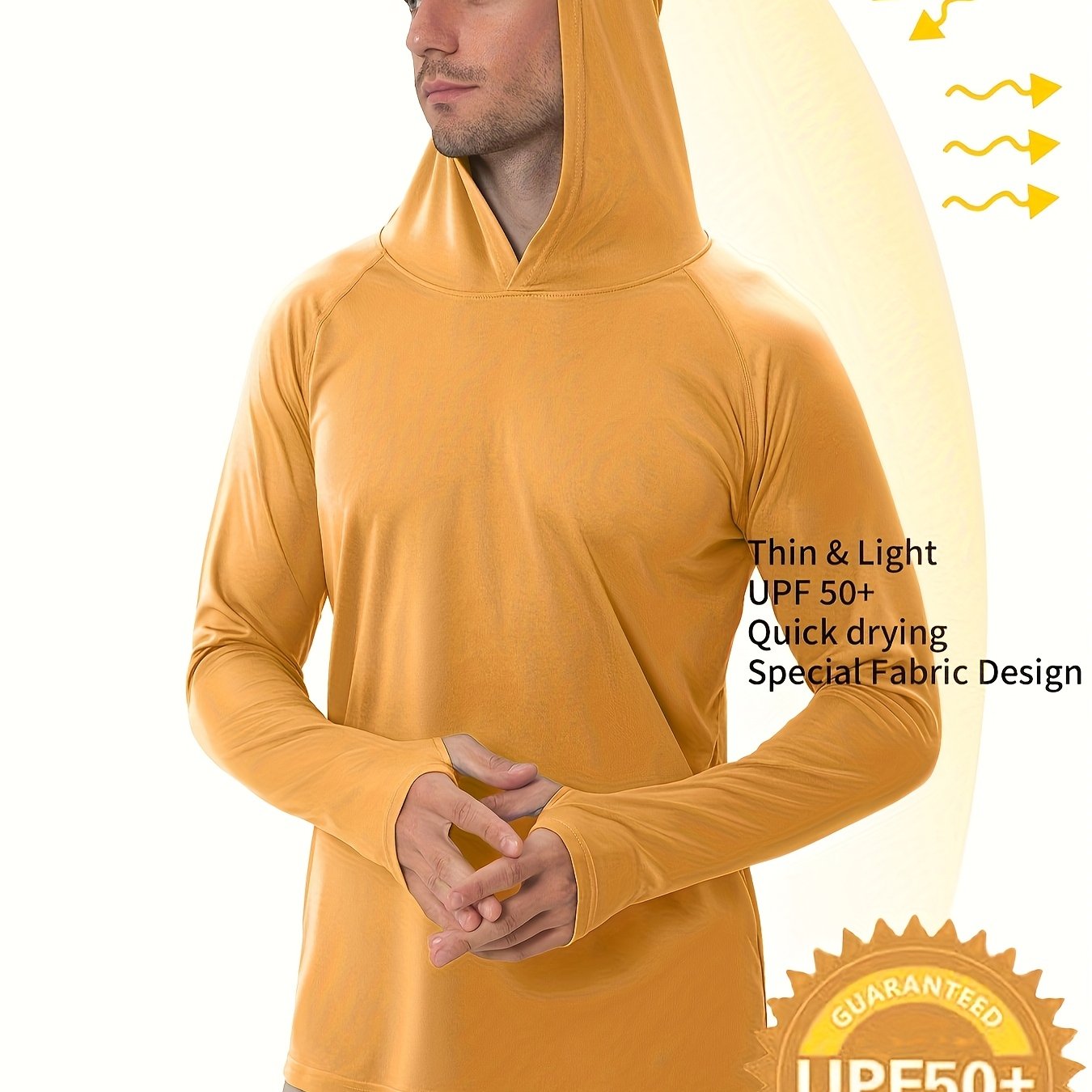 Lightweight UPF50+ Sun Protection Hoodie for Outdoor Activities