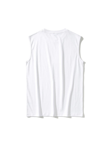 Men's Cotton Crew Neck Tank Top for Summer Wear