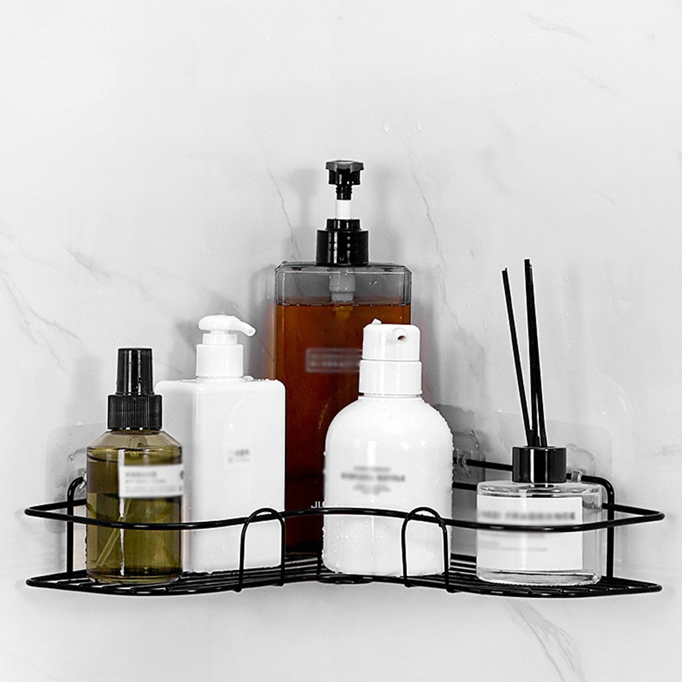 No-Drill Cast Iron Corner Shower Shelf for Modern Bathrooms