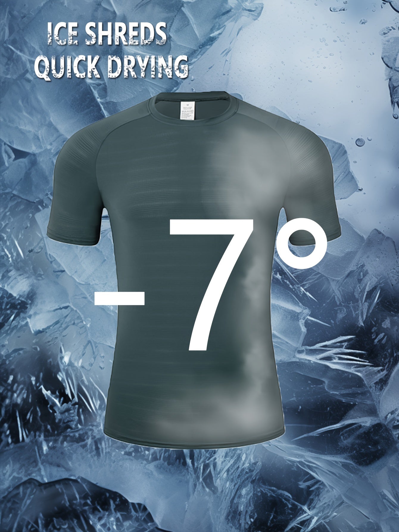 High Stretch Casual Men's Crew Neck Tee for Summer Wear