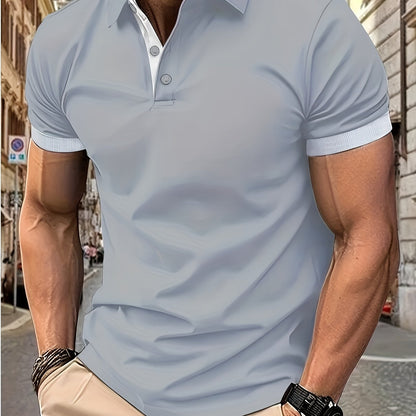 Breathable V-Neck Golf Shirt for Men - Summer Casual Wear