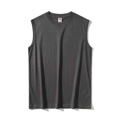 Men's Cotton Crew Neck Tank Top for Summer Wear