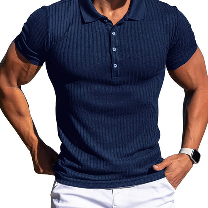 Men's Vintage High Stretch Button-Up Shirt for Summer Wear