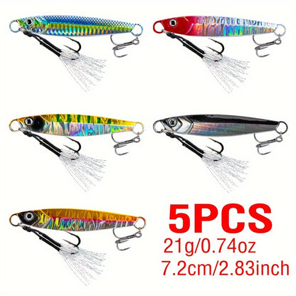 Mixed Color Fishing Jigs with 3D Eyes for Saltwater Fishing