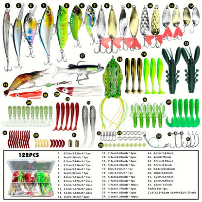78-Piece Fishing Lure Tackle Set for Bass and Trout Adventures