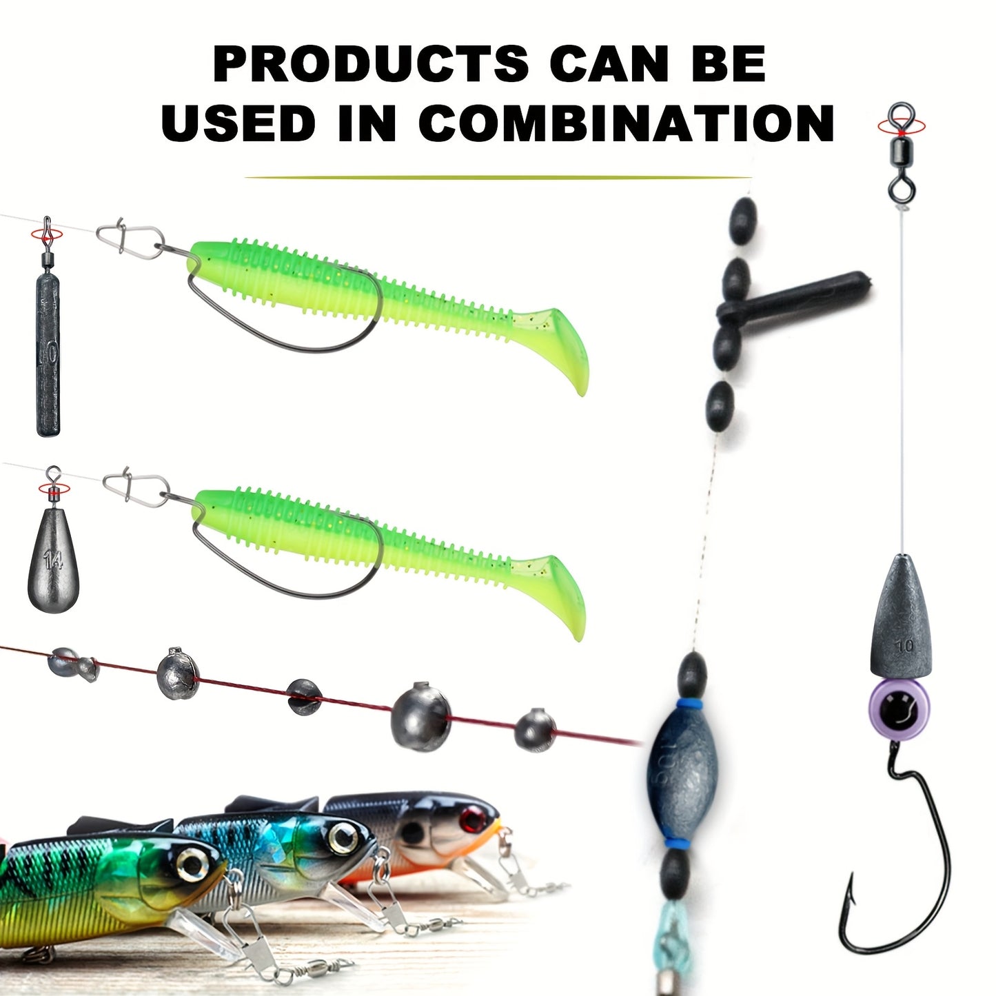306-Piece Fishing Lure Accessories Kit with Tackle Box