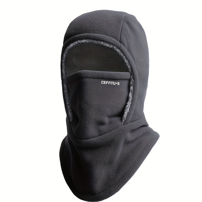 Winter Warm One-Piece Hooded Scarf with Face Mask Protection